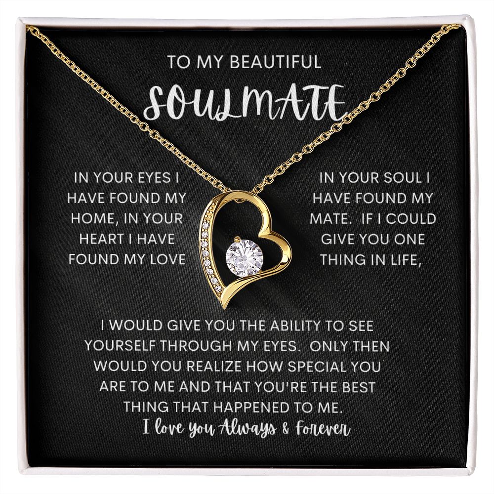 TO MY BEAUTIFUL SOULMATE | Soulmate gift, Anniversary gift, Wife necklace, Birthday gift
