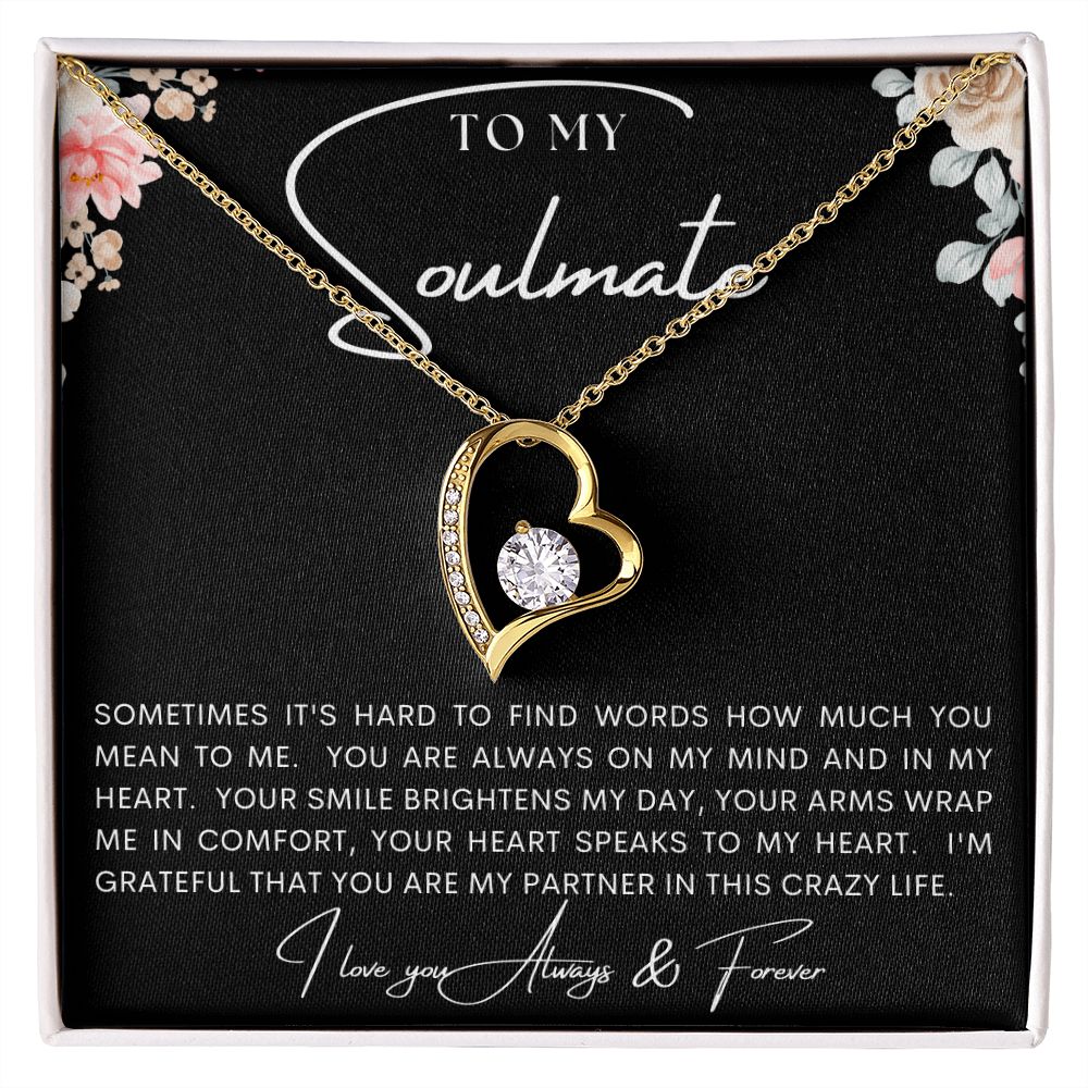 TO MY SOULMATE | Forever Love Necklace | To My Soulmate, Gift for soulmate, Anniversary gift, Girlfriend necklace, Gift for wife, Birthday gift