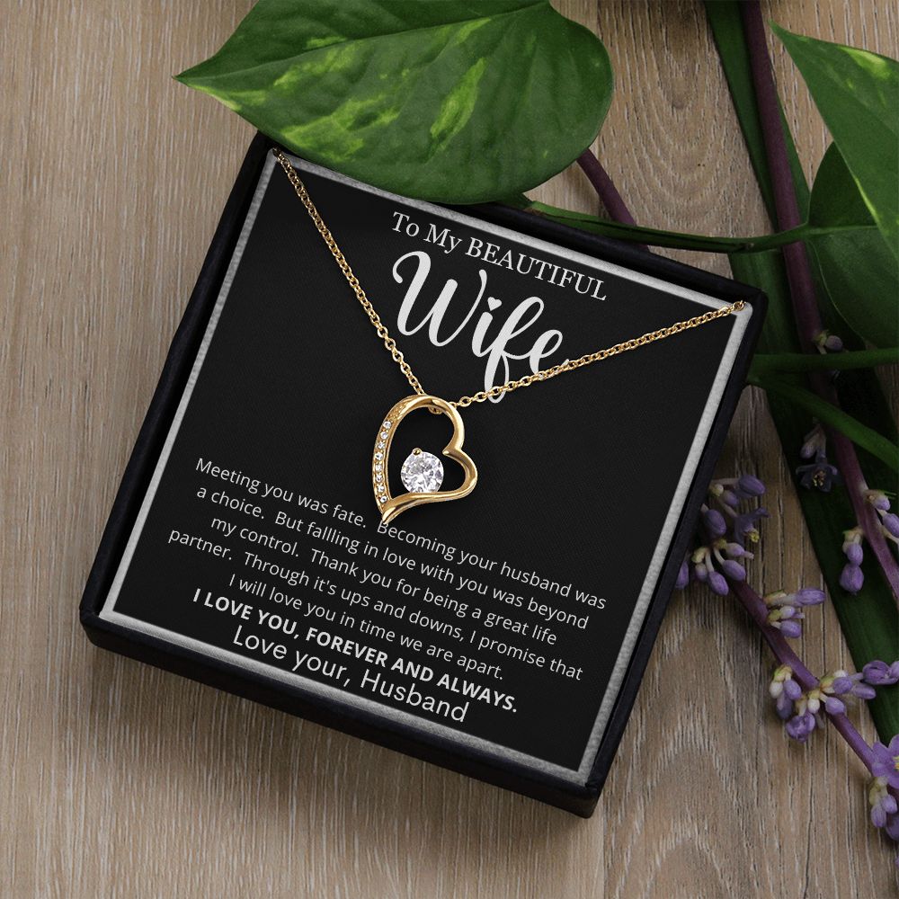 To My Beautiful Wife | Forever Love Necklace