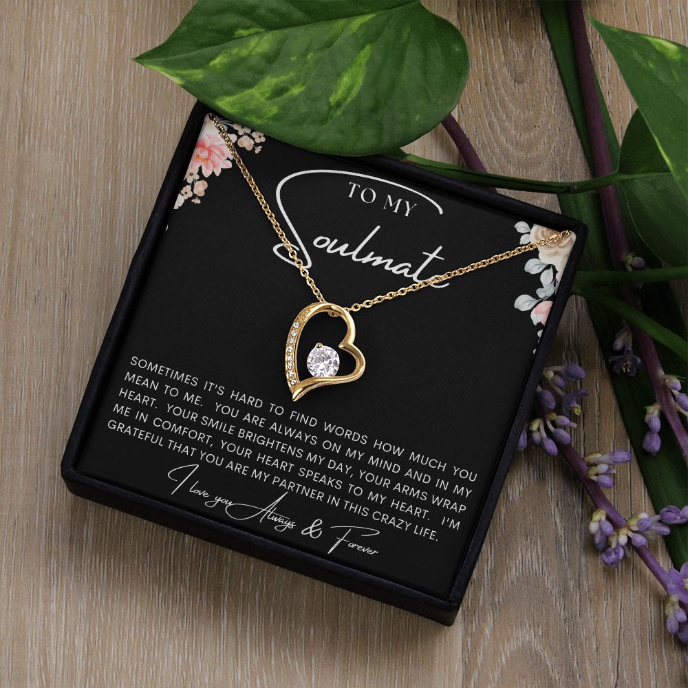 TO MY SOULMATE | Forever Love Necklace | To My Soulmate, Gift for soulmate, Anniversary gift, Girlfriend necklace, Gift for wife, Birthday gift