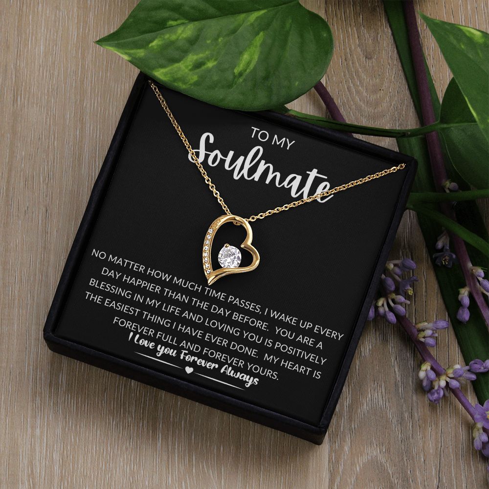 TO MY SOULMATE | Forever Love Necklace | Gift for soulmate, Anniversary gift, Girlfriend necklace, Gift for wife, Birthday gift