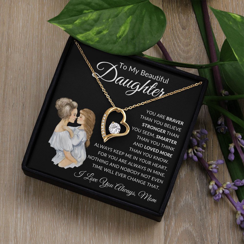 To My Beautiful Daughter | Forever Love Necklace