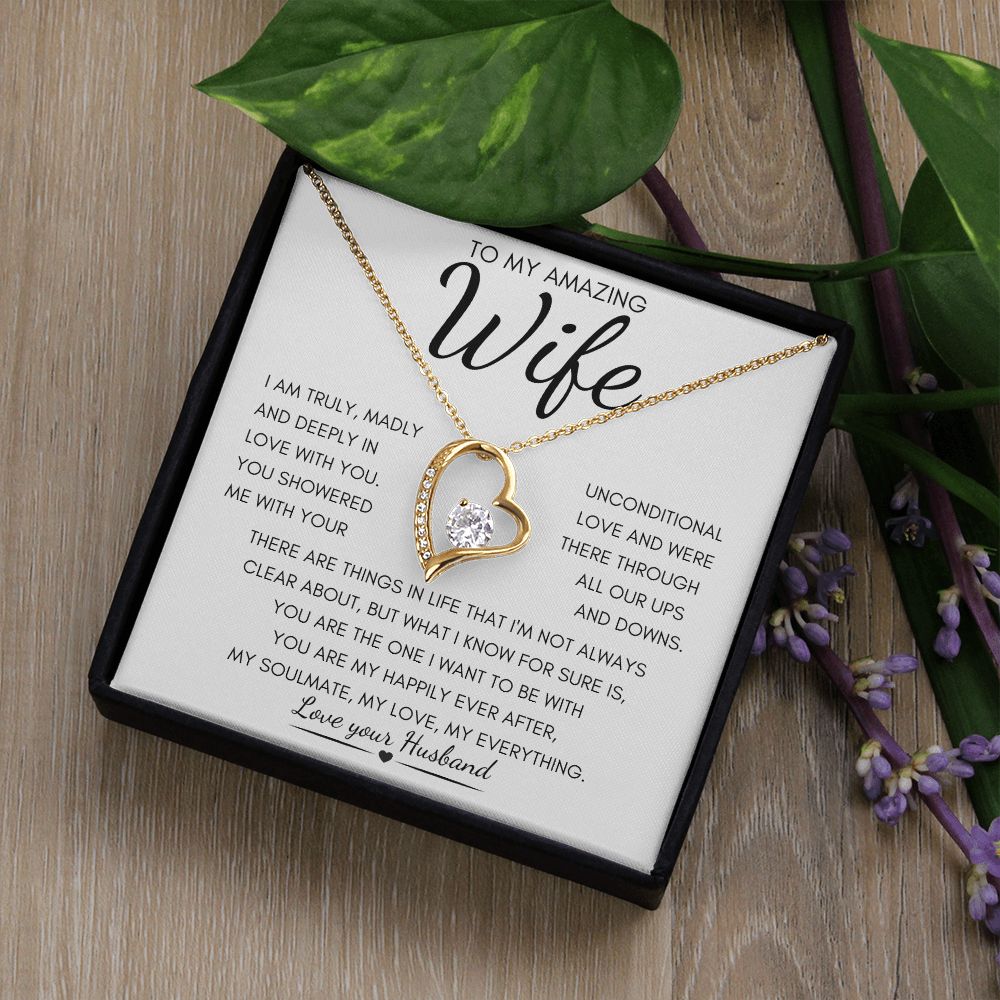 TO MY AMAZING WIFE | Forever Love Necklace | Anniversary gift, Gift from husband, Wife birthday gift, Wife anniversary, Gift for wife