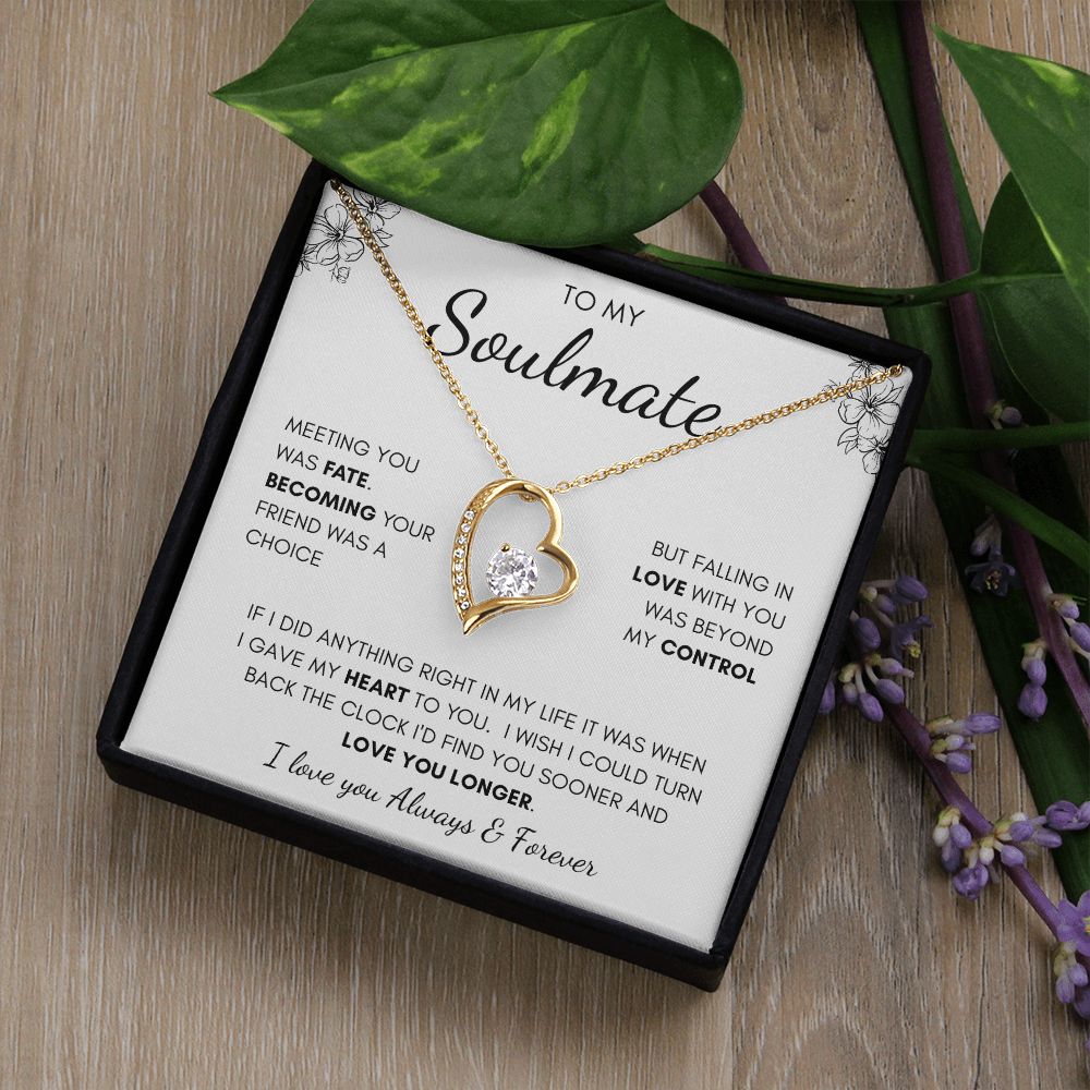 To My Soulmate | Forever Love Necklace | I Gave My Heart To You