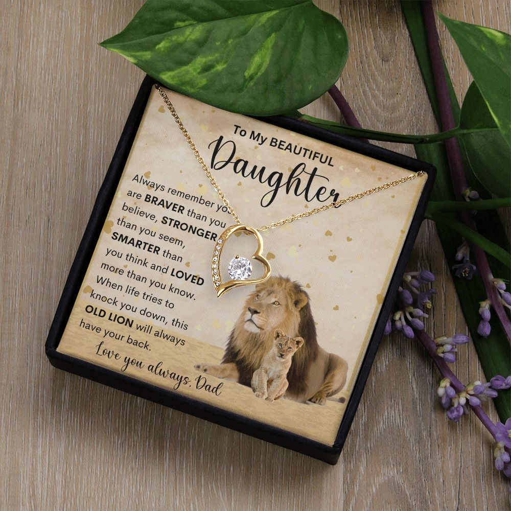 To My Beautiful Daughter | Forever Love Necklace