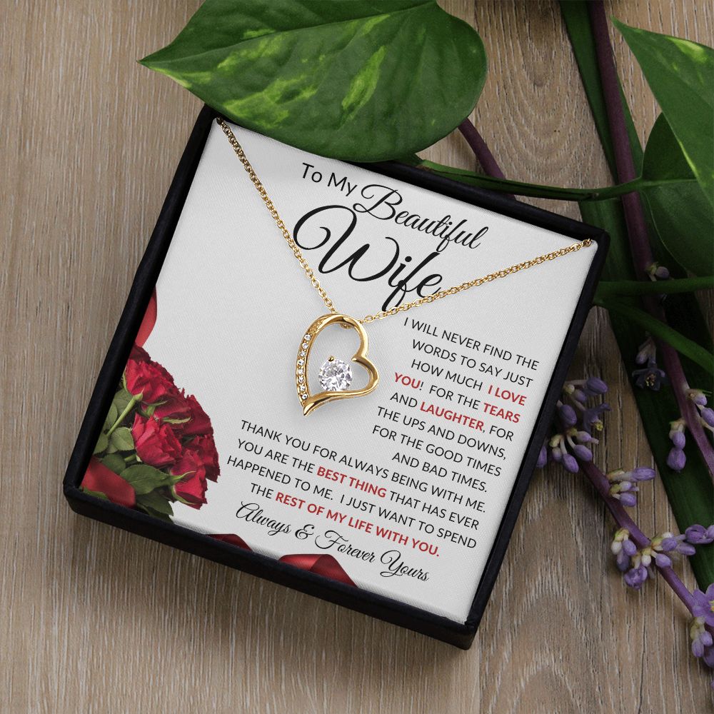 To My Beautiful Wife | Forever Love Necklace | I Will Never Find