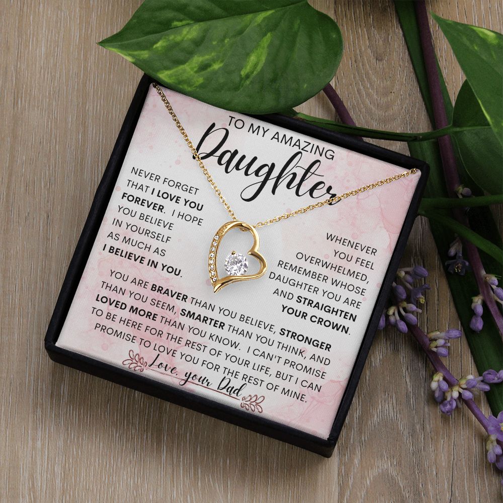 TO MY AMAZING DAUGHTER | Daughter Necklace, Birthday Gift, Father Daughter Gift, Gifts For Daughter, Gift From Dad
