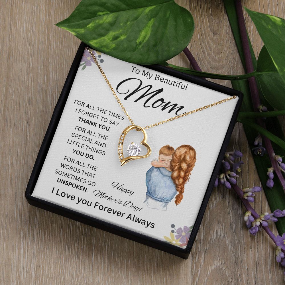 To My Beautiful Mom | Forever Love Necklace