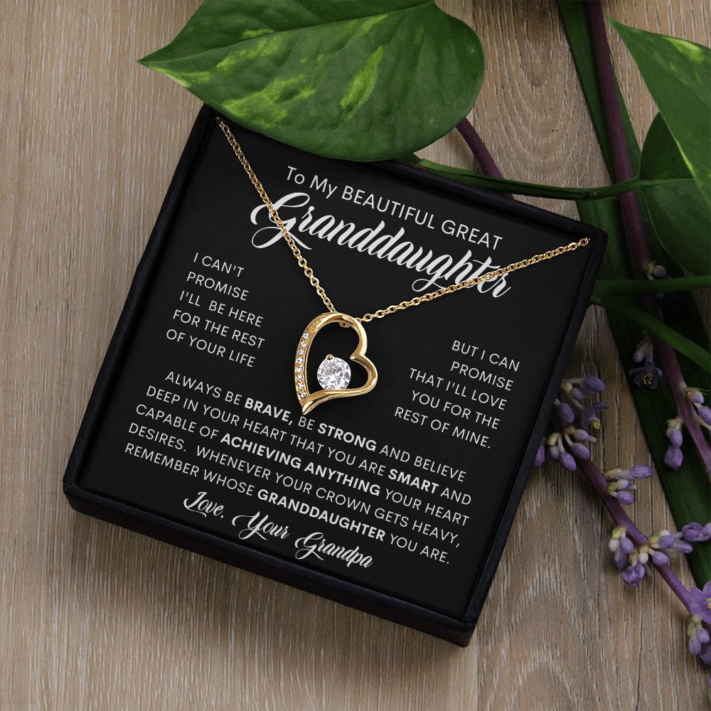 To My Beautiful Great Granddaughter | Forever Love Necklace