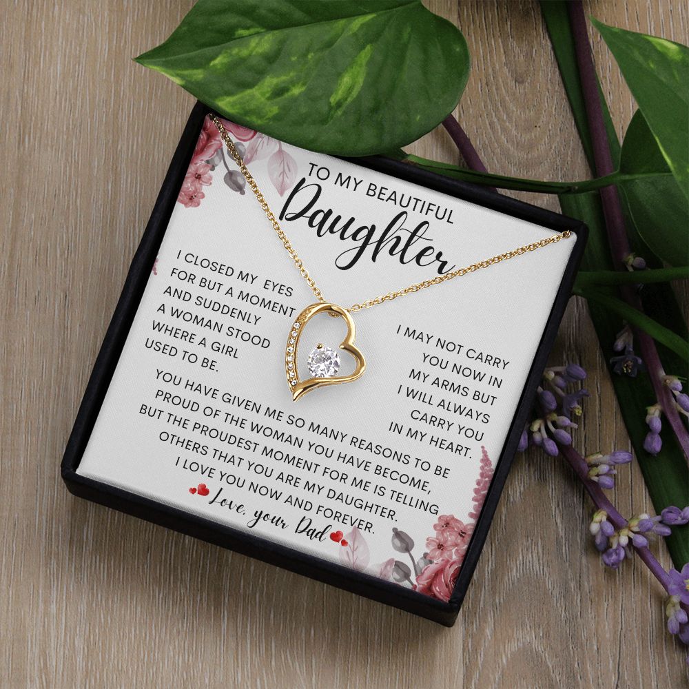 To My Beautiful Daughter | Gift For Daughter, Daughter Necklace, Birthday Gift