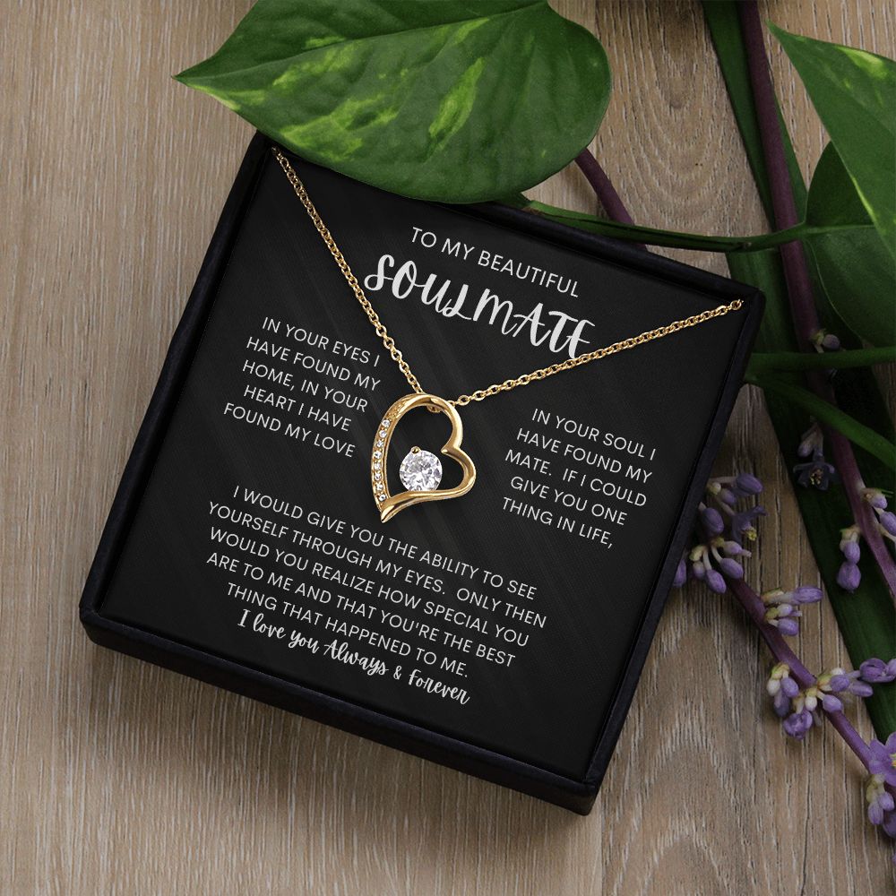 TO MY BEAUTIFUL SOULMATE | Soulmate gift, Anniversary gift, Wife necklace, Birthday gift