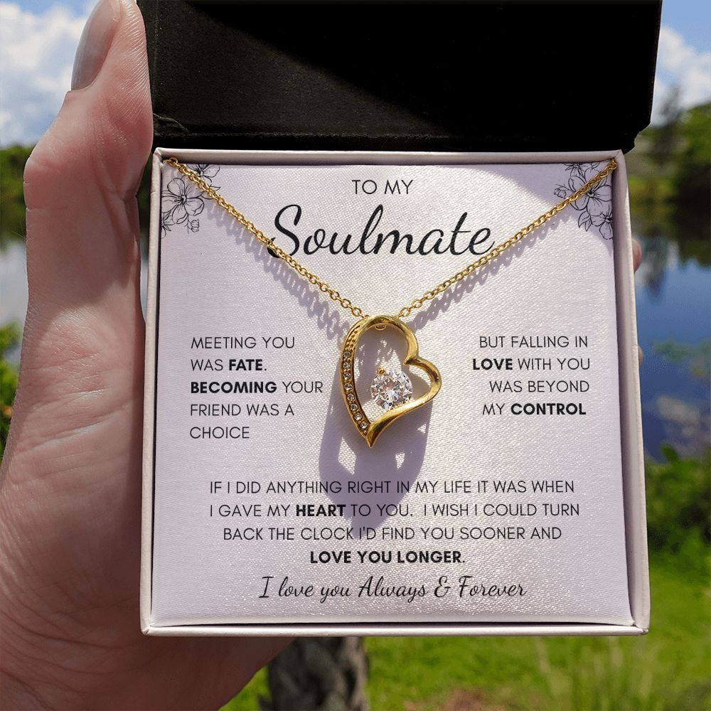 To My Soulmate | Forever Love Necklace | I Gave My Heart To You