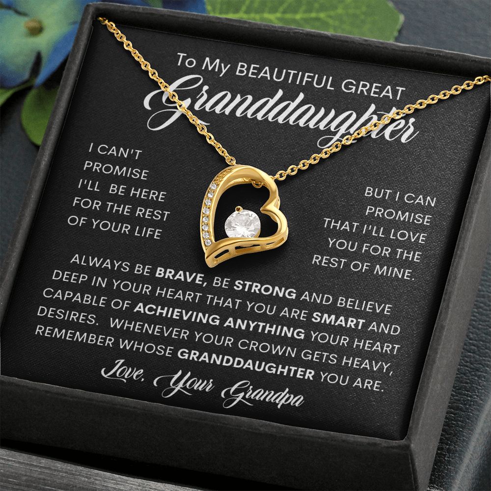 To My Beautiful Great Granddaughter | Forever Love Necklace