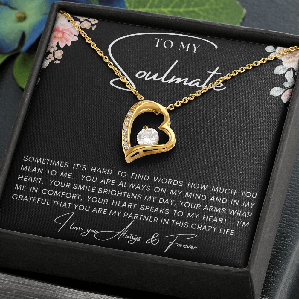 TO MY SOULMATE | Forever Love Necklace | To My Soulmate, Gift for soulmate, Anniversary gift, Girlfriend necklace, Gift for wife, Birthday gift