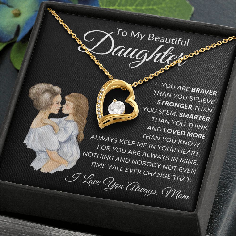 To My Beautiful Daughter | Forever Love Necklace
