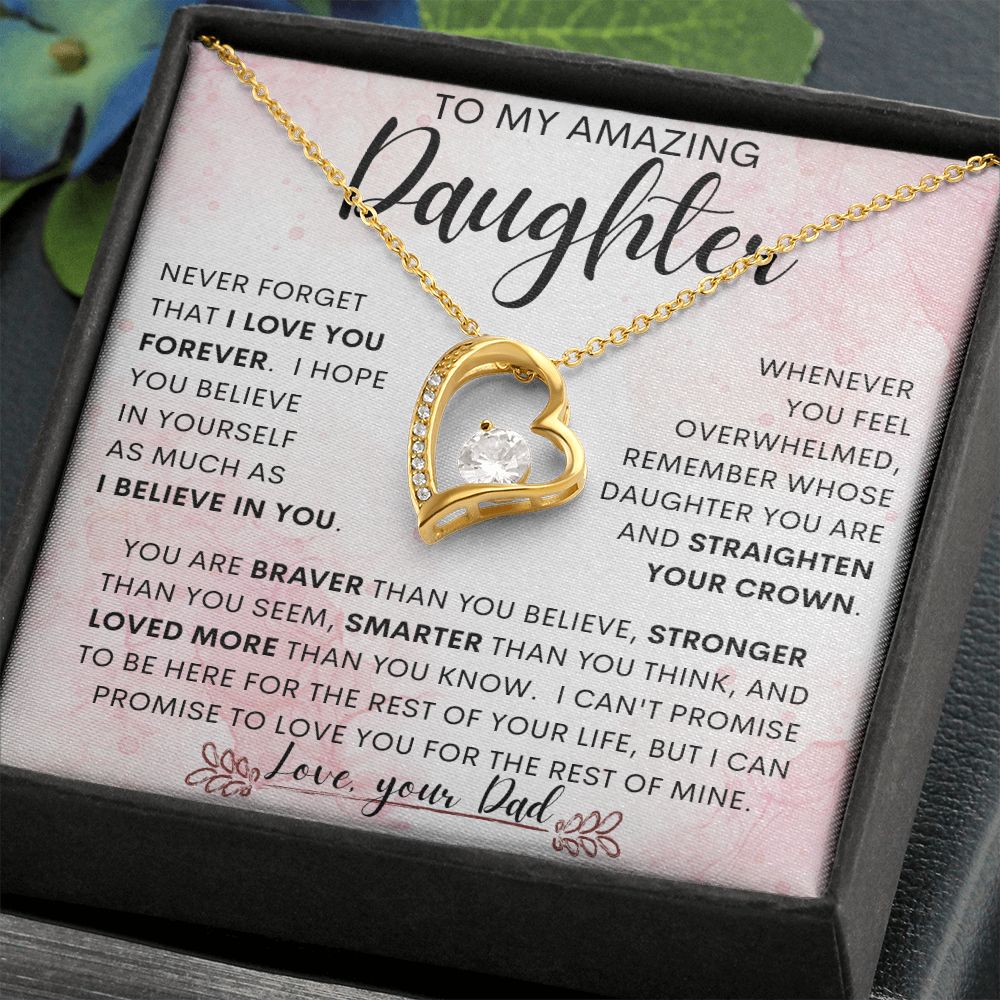 TO MY AMAZING DAUGHTER | Daughter Necklace, Birthday Gift, Father Daughter Gift, Gifts For Daughter, Gift From Dad