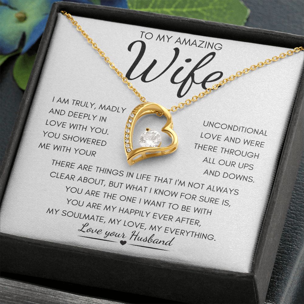 TO MY AMAZING WIFE | Forever Love Necklace | Anniversary gift, Gift from husband, Wife birthday gift, Wife anniversary, Gift for wife