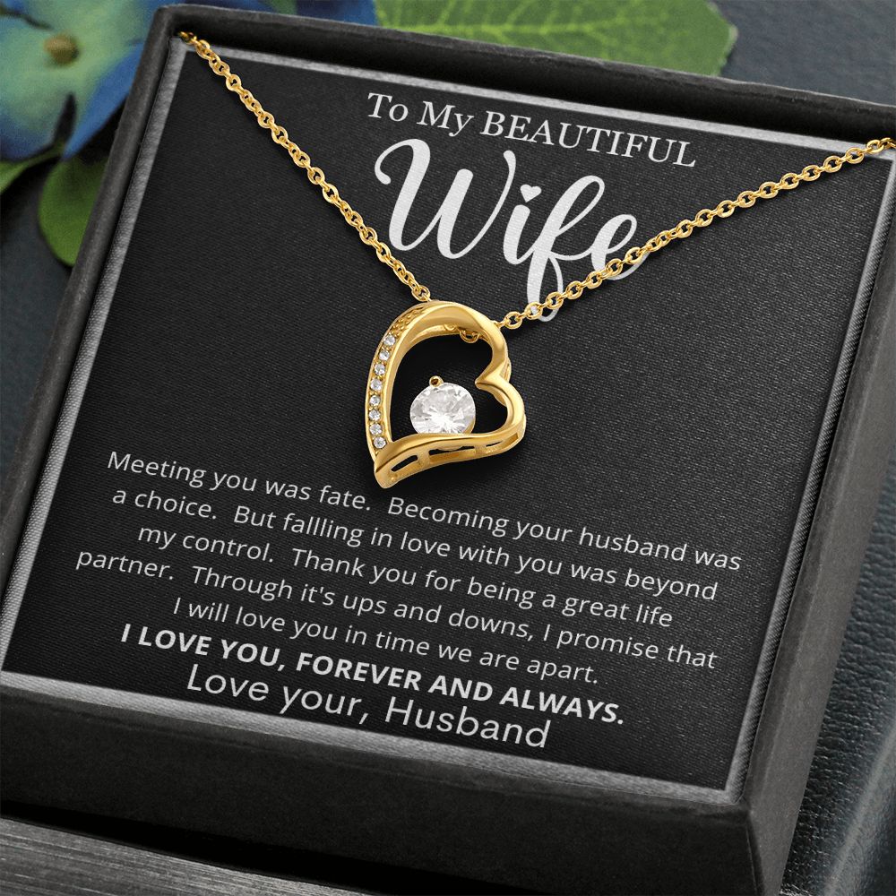 To My Beautiful Wife | Forever Love Necklace