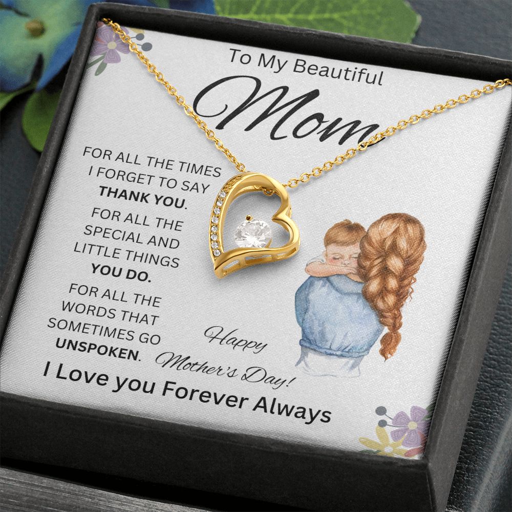 To My Beautiful Mom | Forever Love Necklace