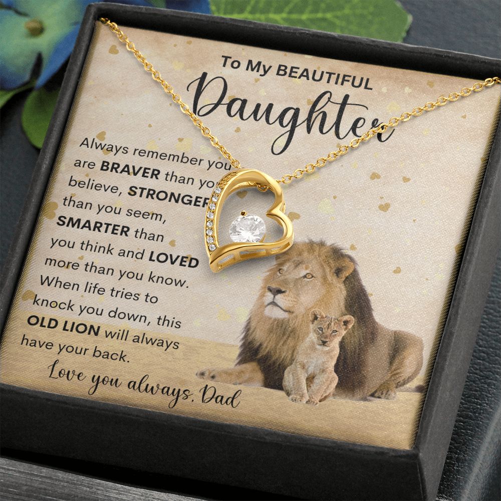 To My Beautiful Daughter | Forever Love Necklace