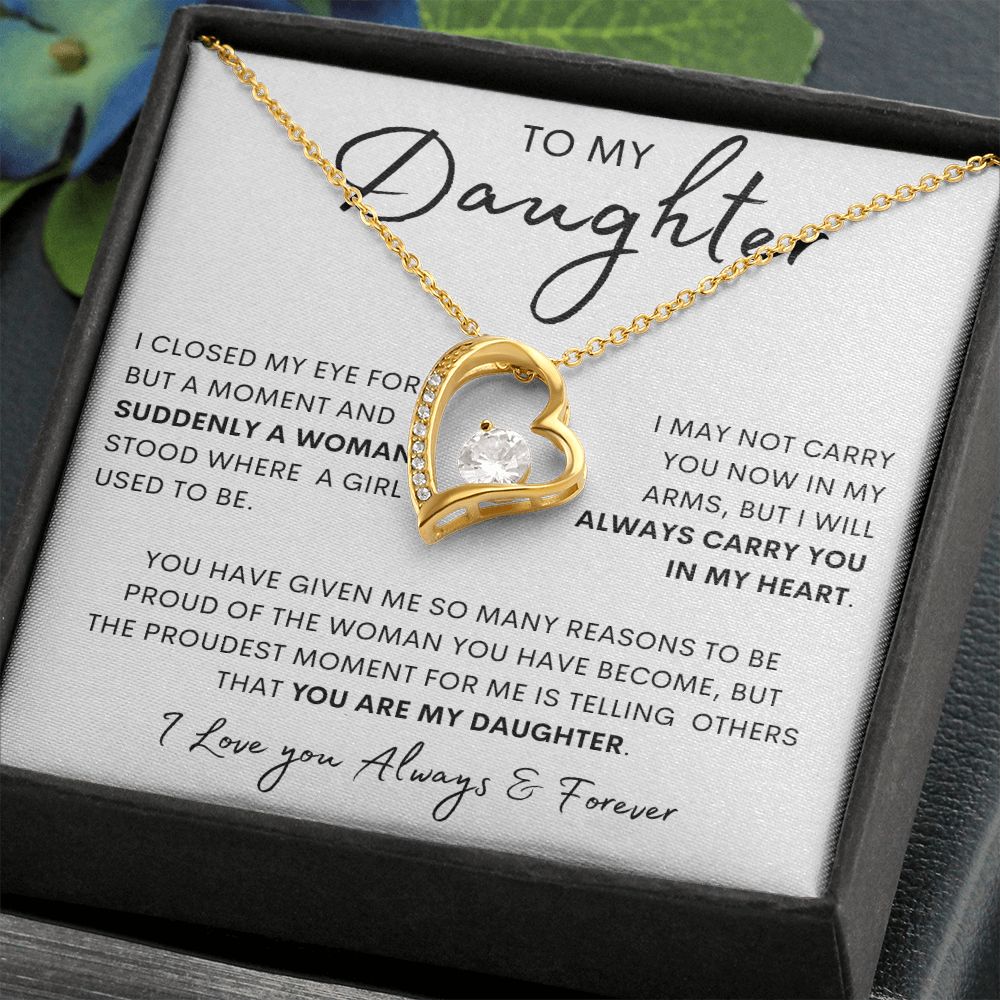 TO MY DAUGHTER | Forever Love Necklace | Gift For Daughter, Birthday Gift, To My Daughter Gift, Daughter Birthday, Gift For Her, Daughter Necklace, Anniversary Gift, Mother Daughter Gift, Dad To Daughter Gift