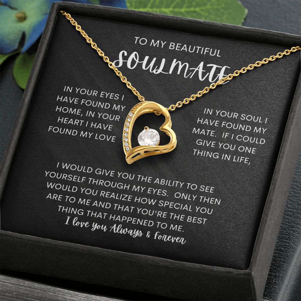 TO MY BEAUTIFUL SOULMATE | Soulmate gift, Anniversary gift, Wife necklace, Birthday gift