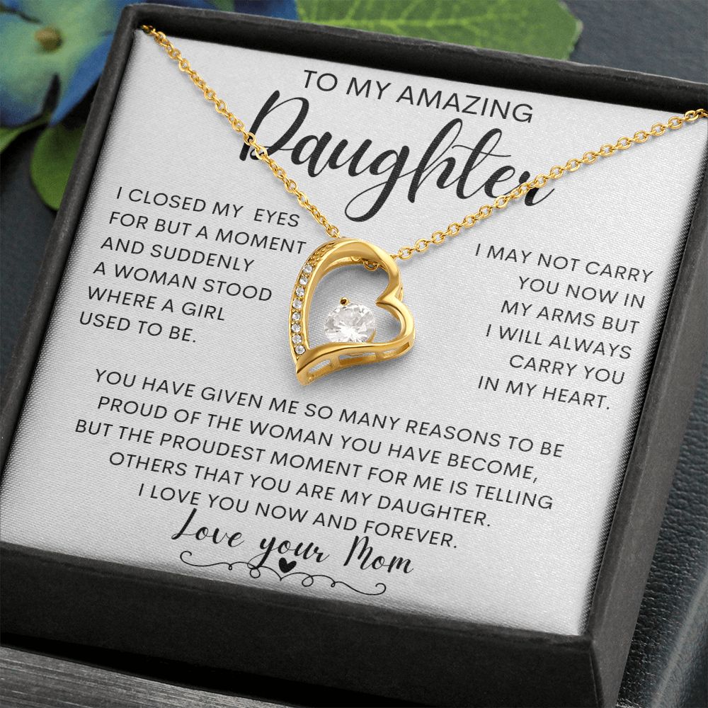 TO MY AMAZING DAUGHTER | Daughter Necklace, Birthday Gift, Mother Daughter Gift, Gifts For Daughter, Gift From Mom
