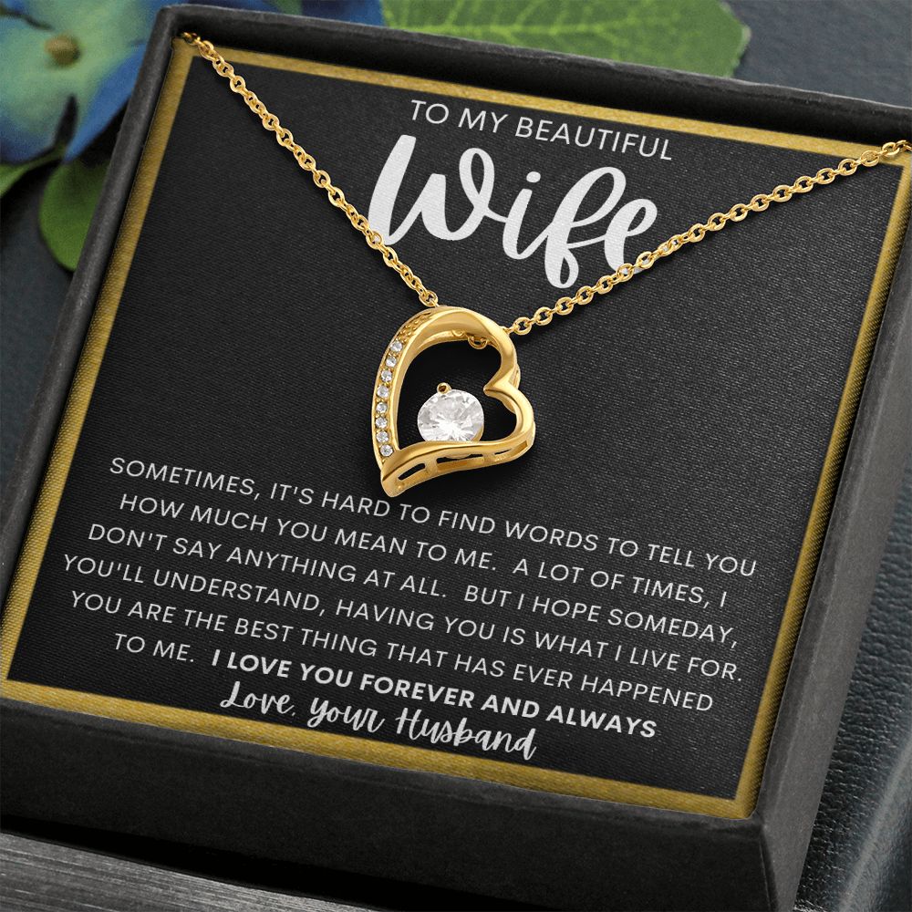 TO MY BEAUTIFUL WIFE | Forever Love Necklace | Gift for her, Husband to wife gift, Wife gift ideas ,To my wife gifts, Necklace for wife, To my wife  Wife birthday