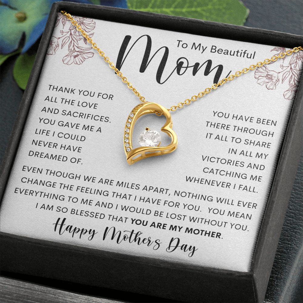 To My Beautiful Mom | Forever Love Necklace
