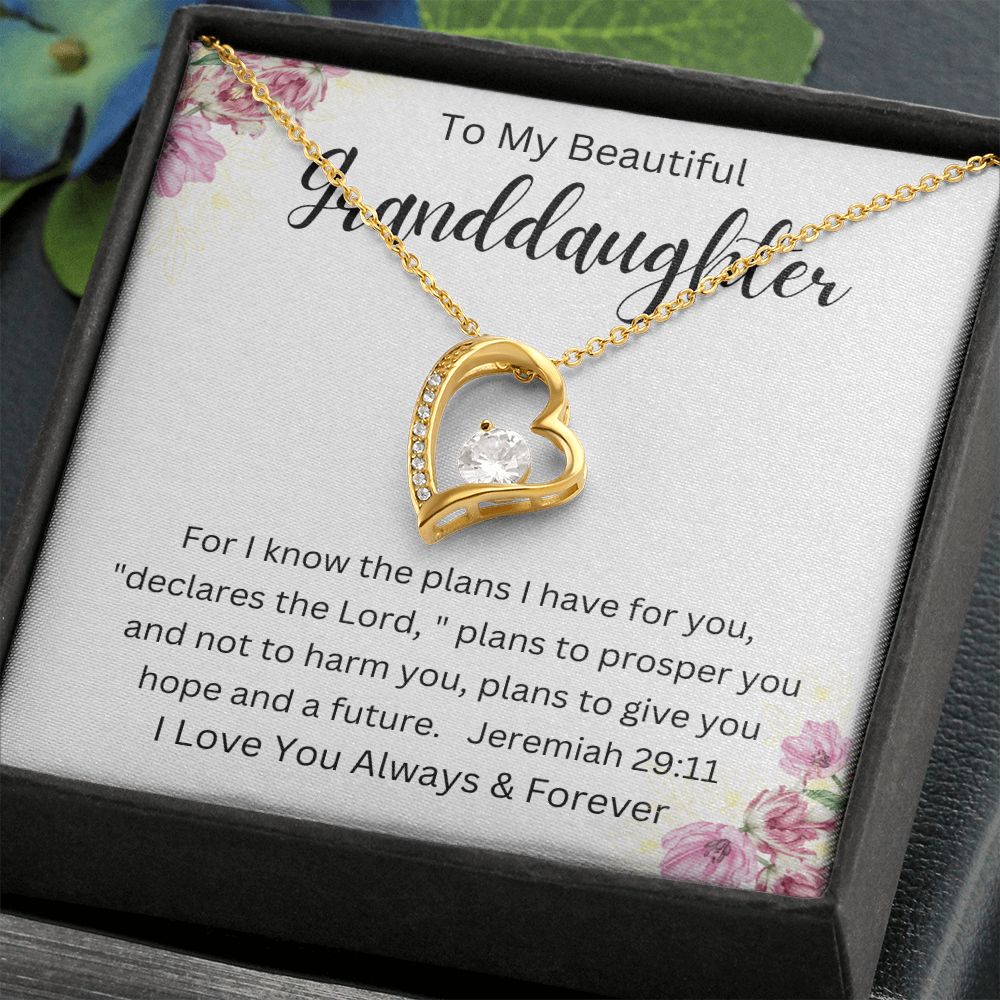 To My Beautiful Granddaughter | Forever Love Necklace
