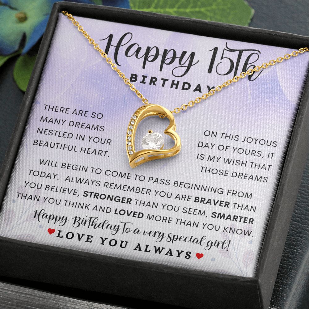 Happy 15th Birthday | Forever Love Necklace