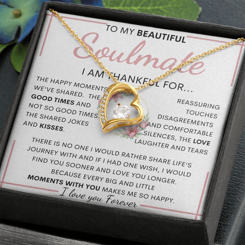 TO MY BEAUTIFUL SOULMATE | Gift for soulmate, Anniversary necklace, Gift for Wife, Birthday gift