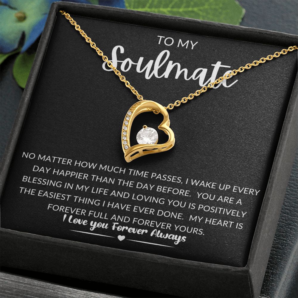 TO MY SOULMATE | Forever Love Necklace | Gift for soulmate, Anniversary gift, Girlfriend necklace, Gift for wife, Birthday gift
