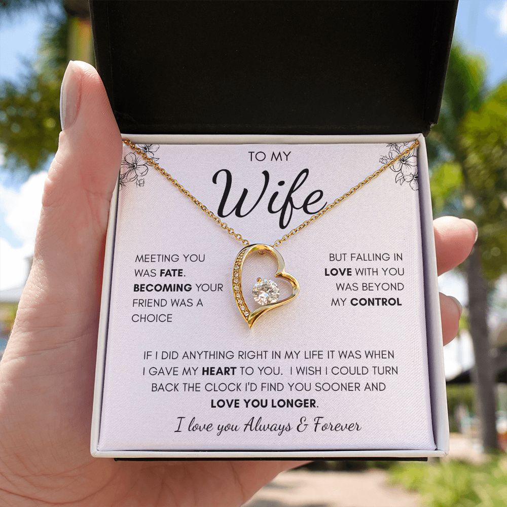 To My Wife | Forever Love Necklace | I Gave My Heart To You