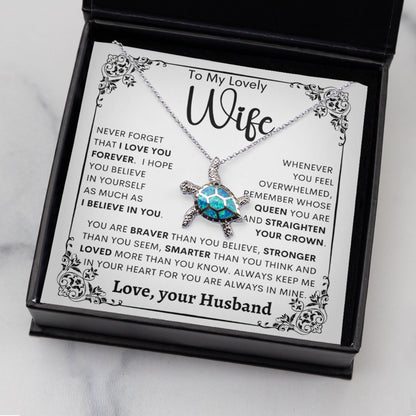 Opal Turtle Necklace