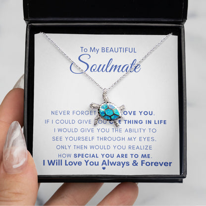 Opal Turtle Necklace