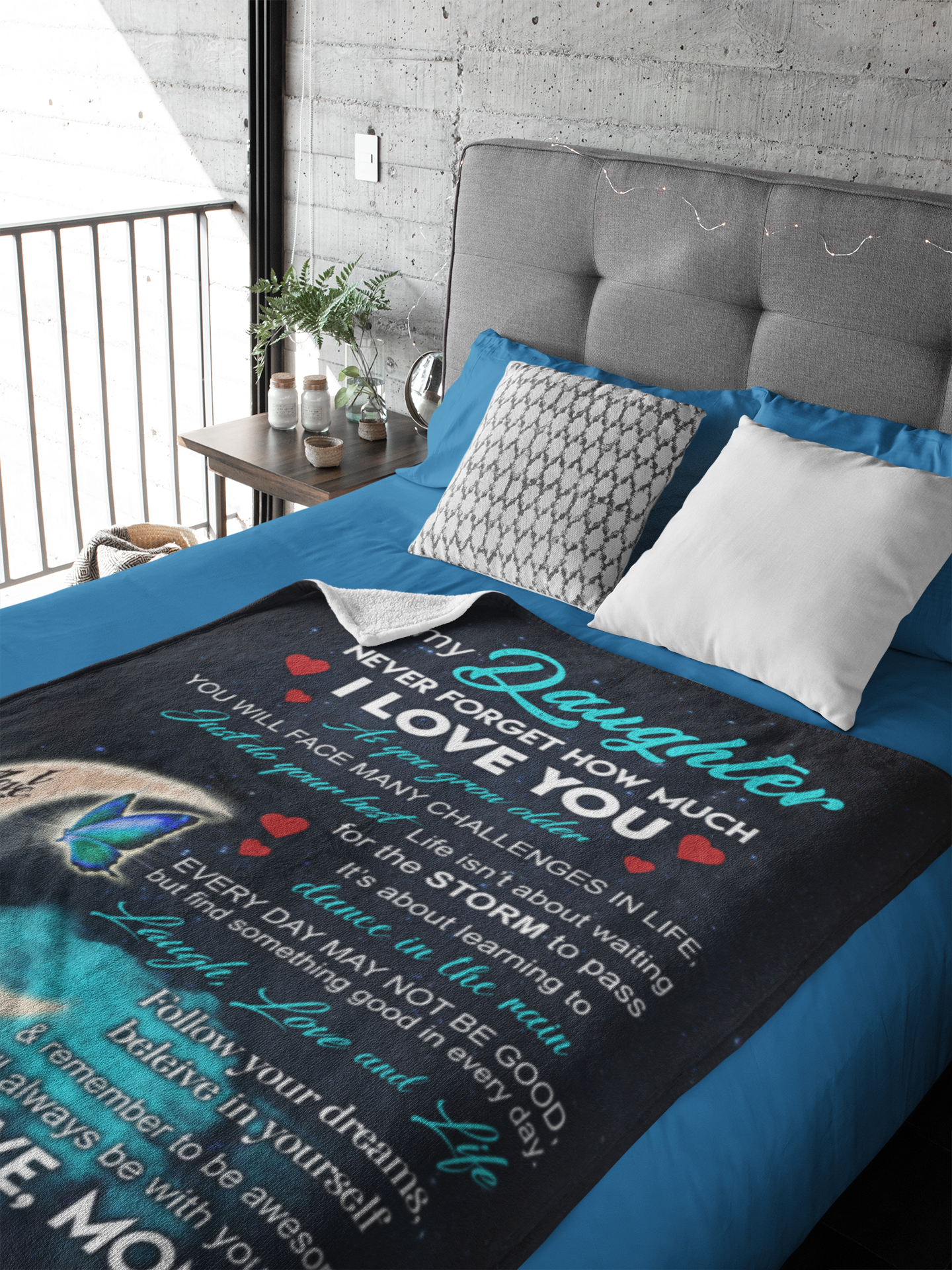 TO MY DAUGHTER | NEVER FORGET | Cozy Plush Fleece Blanket - 50x60